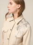 Cotton jacket with jewel embroidery image number 2