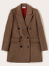 Slim fit coat with check pattern image number 4