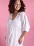 Long Broderie Anglaise kaftan dress image number 3