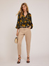 Printed crepe fabric blouse image number 3