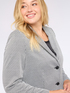 Houndstooth blazer with belt image number 3