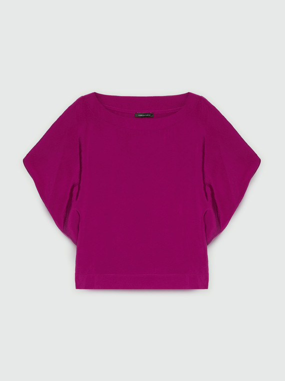 Boxy opaque satin blouse