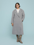 Long coat in wool blend fabric image number 0