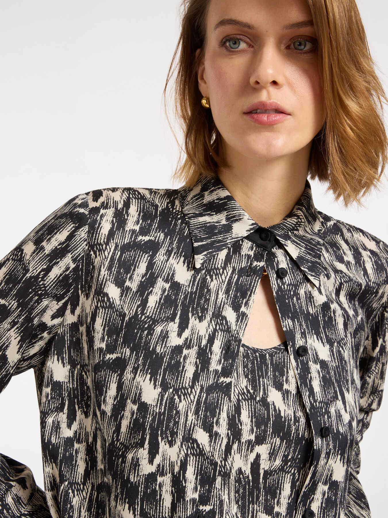 Camicia in twill stampato image number 3