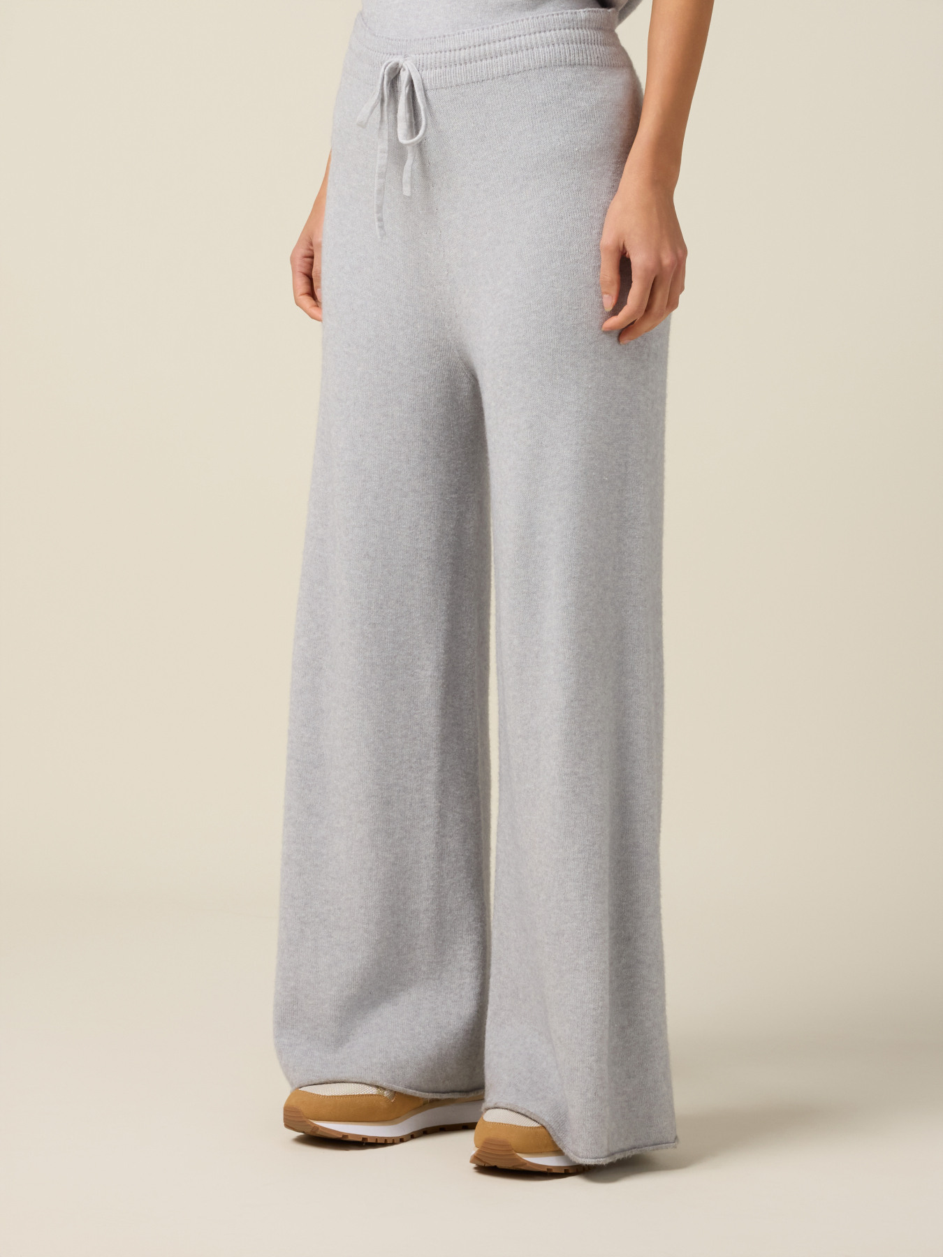 Pantaloni palazzo in maglia image number 3