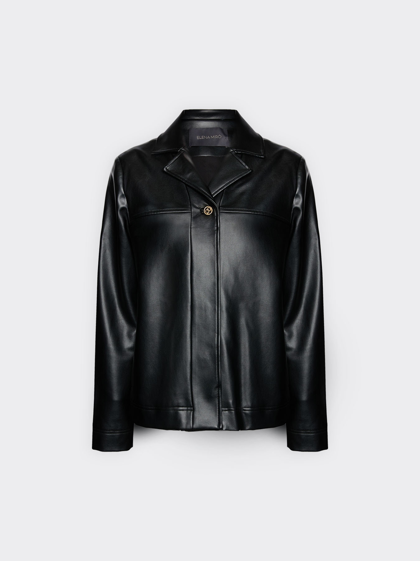 Boxy jacket in coated fabric image number 4