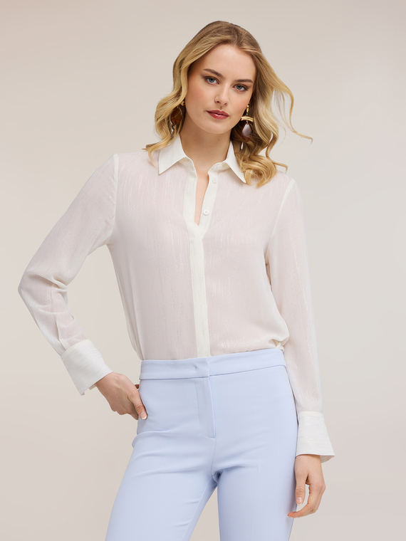 Fil coup&eacute; chiffon shirt