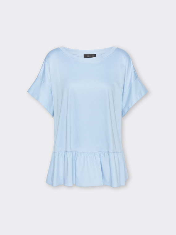 T-shirt with ruffle at the bottom