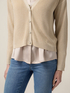 Cardigan lurex con bottoni gioiello image number 2