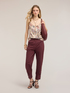 Pants with cuff in poplin image number 0