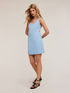 Sheath dress with metal chain detail image number 0