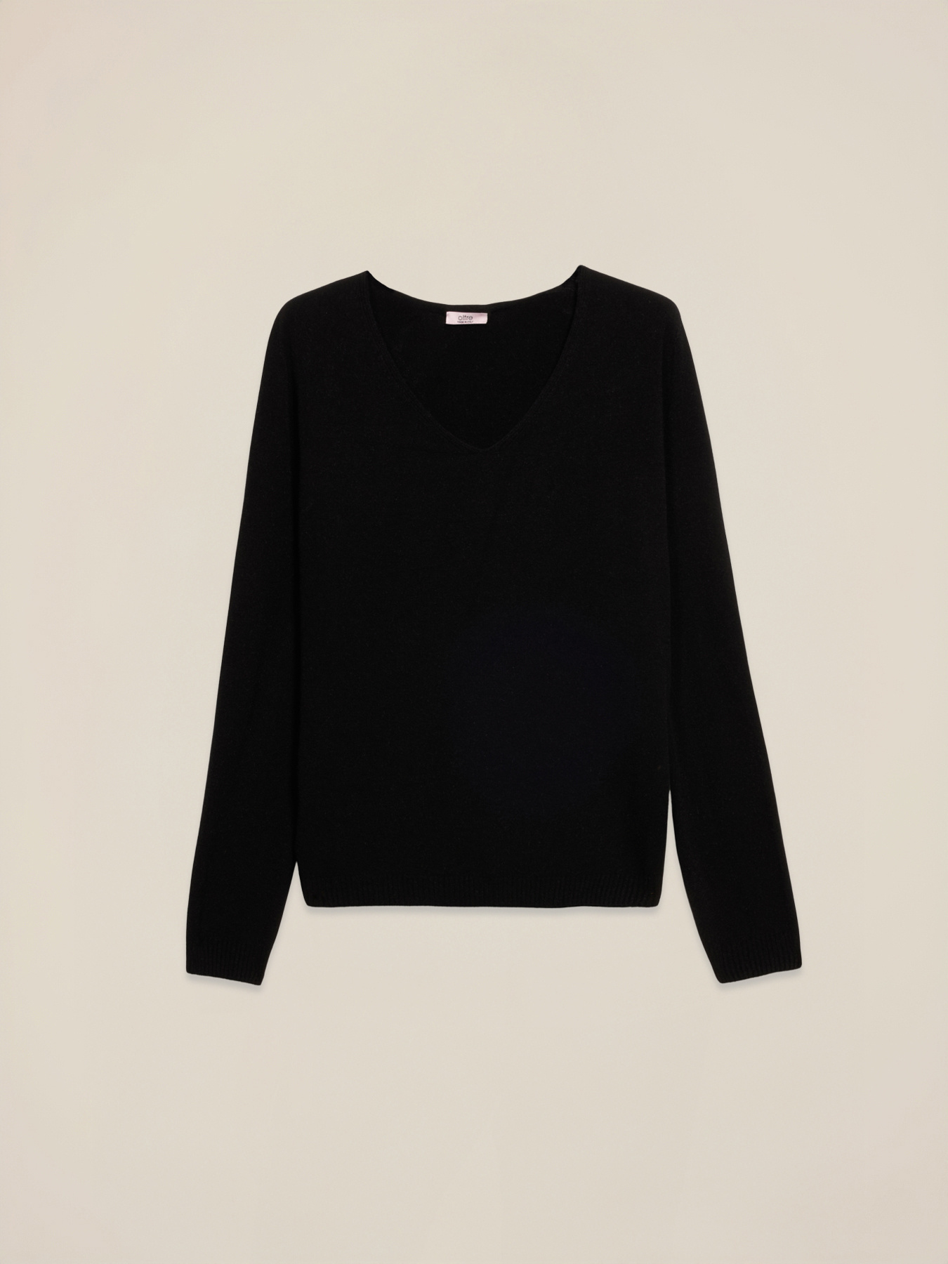 V-neck viscose blend sweater image number 0