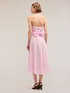 Striped pattern poplin dress image number 1