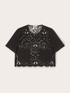 T-shirt in pizzo macramé image number 4