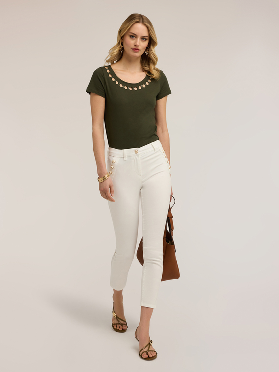 Slim-Hose aus Baumwoll-Drill