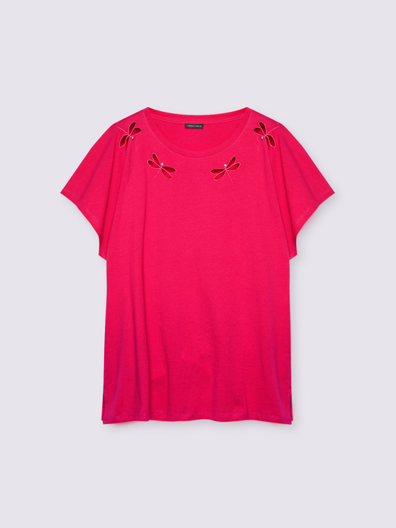 T-shirt con dettaglio a libellula