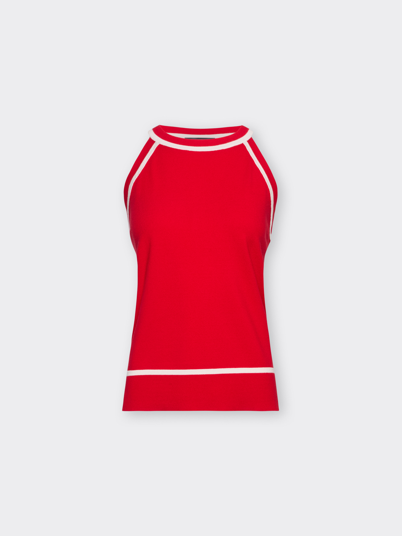 Top in maglia con bordi a contrasto image number 4