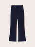 Flared trousers with eyelet pattern image number 4