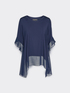 Camiseta com bordas de georgette image number 4
