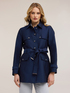 Mixed cotton trench coat with belt image number 0