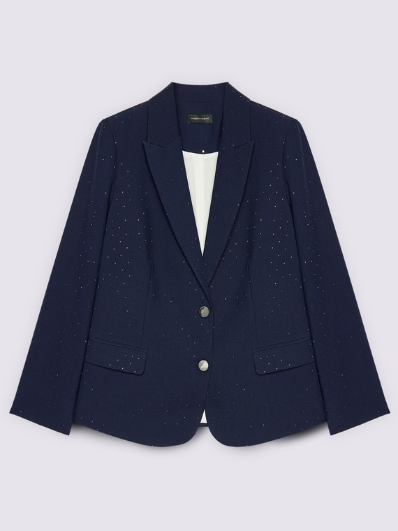 Blazer mit glänzenden Applikationen