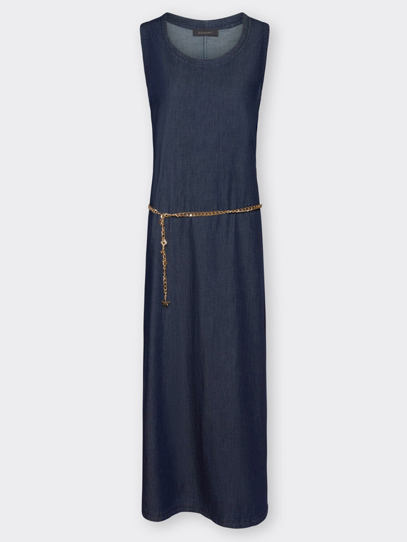 Sleeveless Chambray Dress
