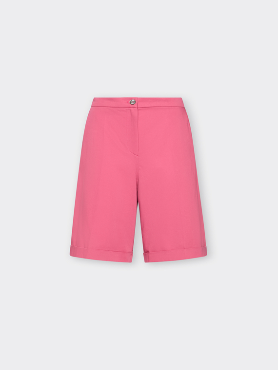 Bermuda de tailleur en m&eacute;lange de coton