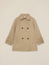 Double-breasted midi trench coat in cotton blend image number 4
