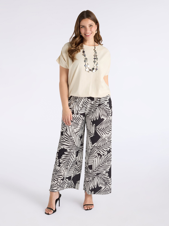Pantalon large imprimé