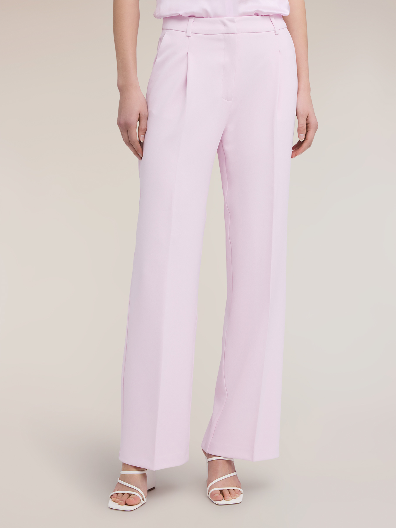 Palazzo pants in cr&ecirc;pe image number 2