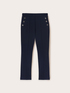 Regular trousers with eyelet pattern image number 4