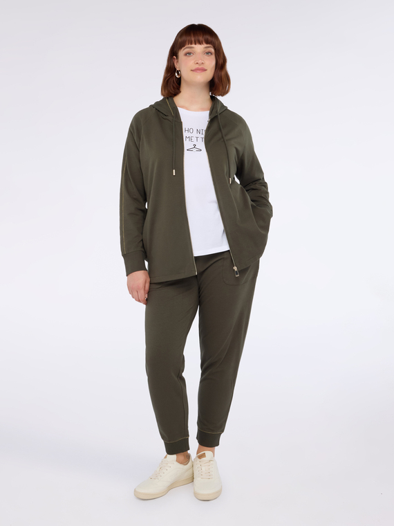 Hooded zip-up sweatshirt