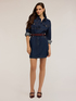 Short denim shirt dress image number 2