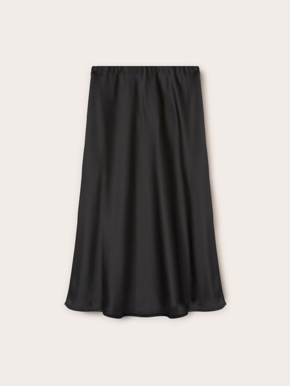 Satin midiskirt