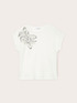 T-shirt kimono avec broderie en tulle image number 4