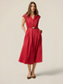 Midi shirtdress in poplin with belt image number 0