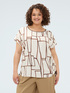 T-shirt with geometric print image number 0