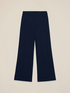 Wide-leg palazzo pants in crepe fabric image number 1