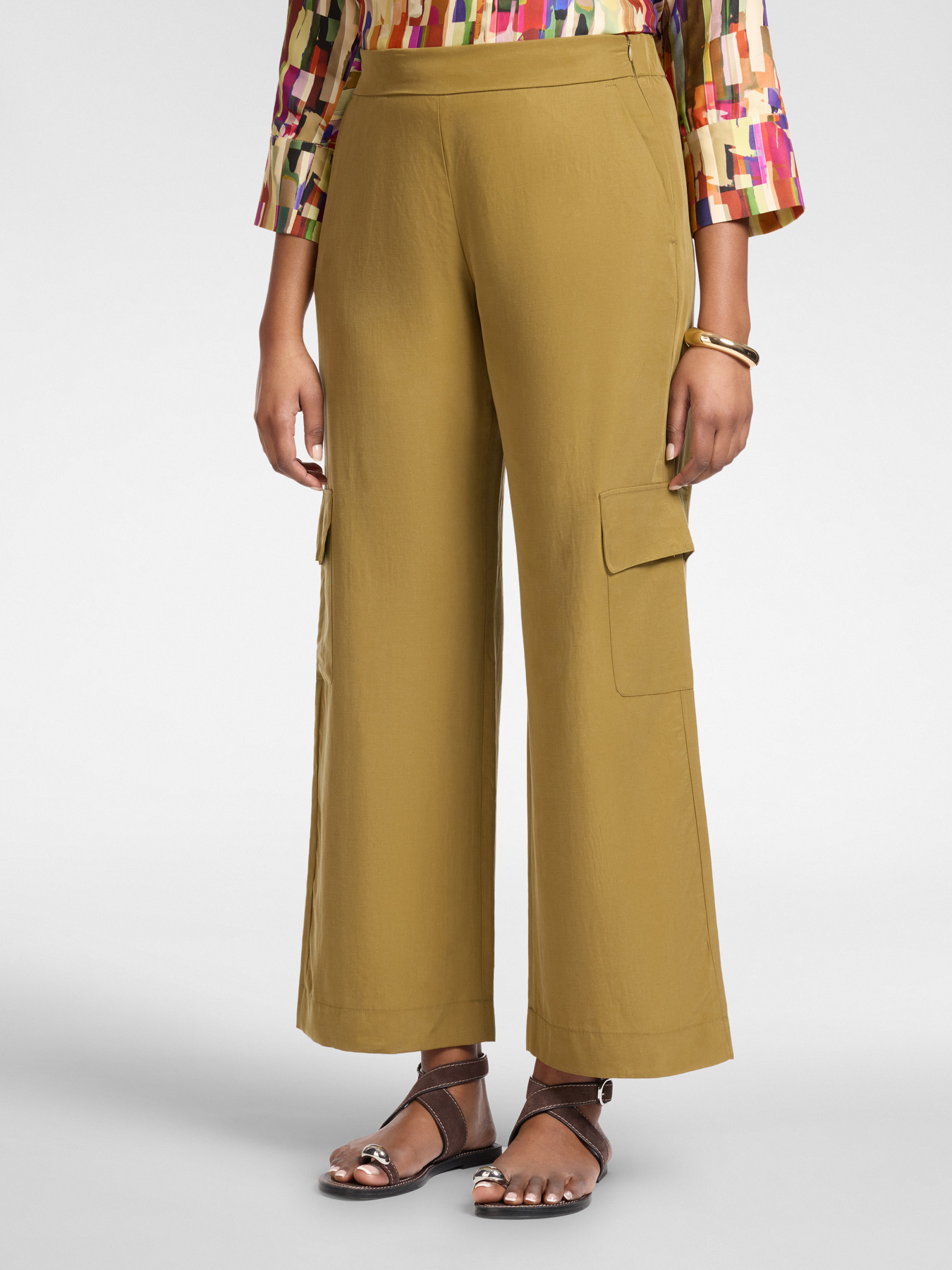 Fluid lyocell blend cargo pants image number 2