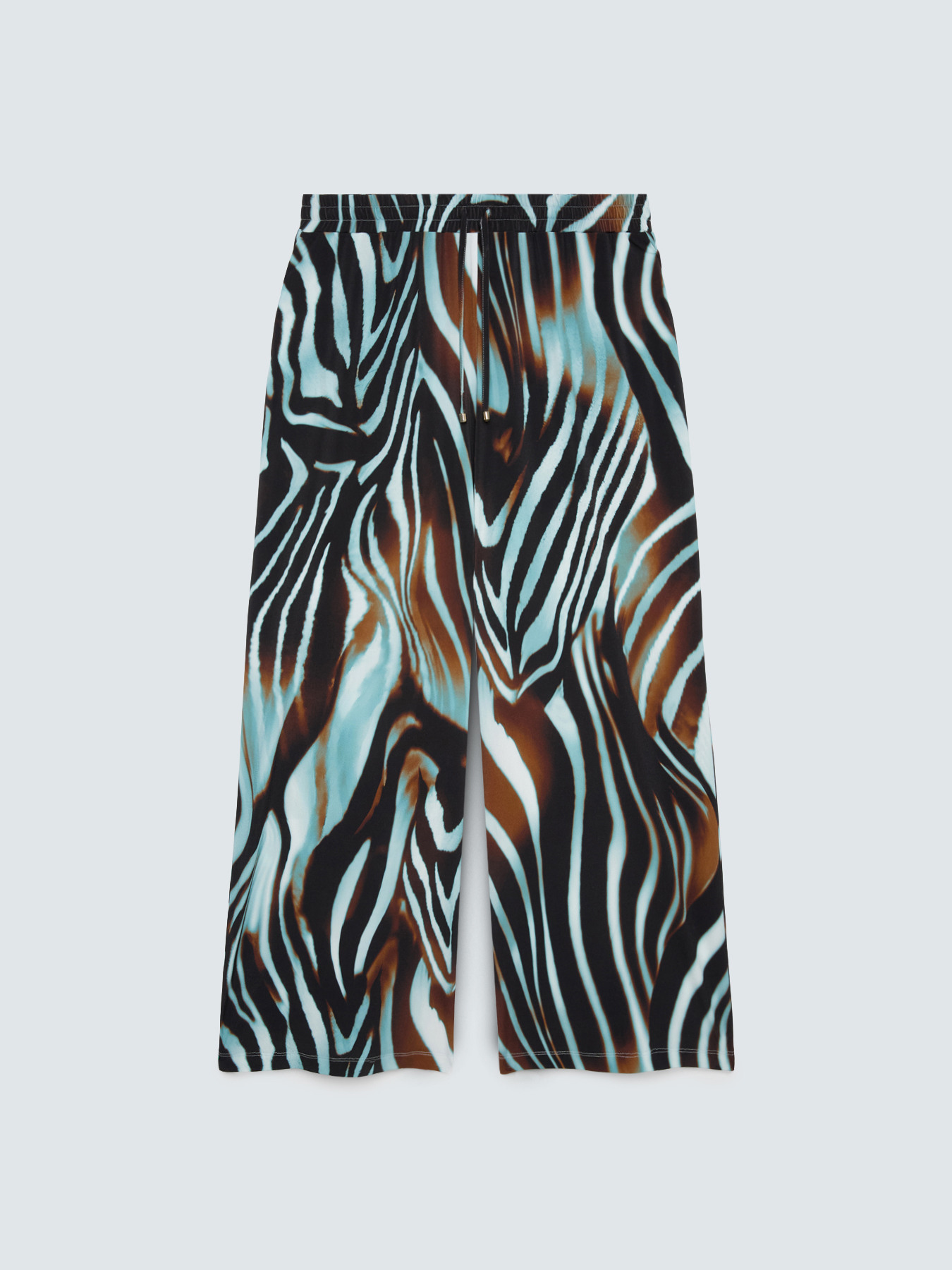 Zebra print palazzo pants in jersey image number 4