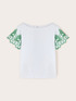 T-shirt avec manches brodées image number 4