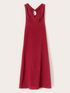 Long cr&ecirc;pe de chine dress with ring image number 4