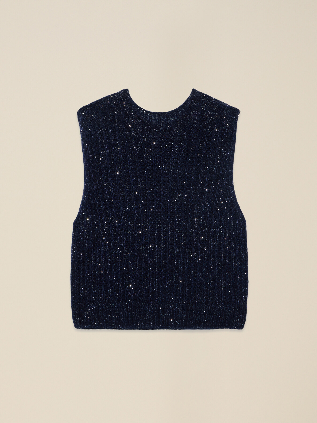 Gilet misto mohair con paillettes image number 3