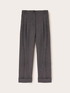 Cuffed trousers in yarn-dyed fabric image number 3