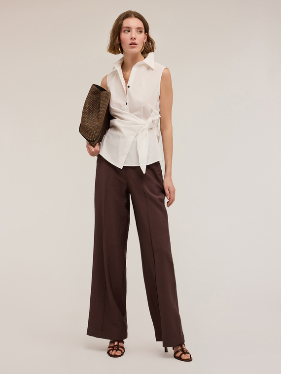Satin palazzo trousers