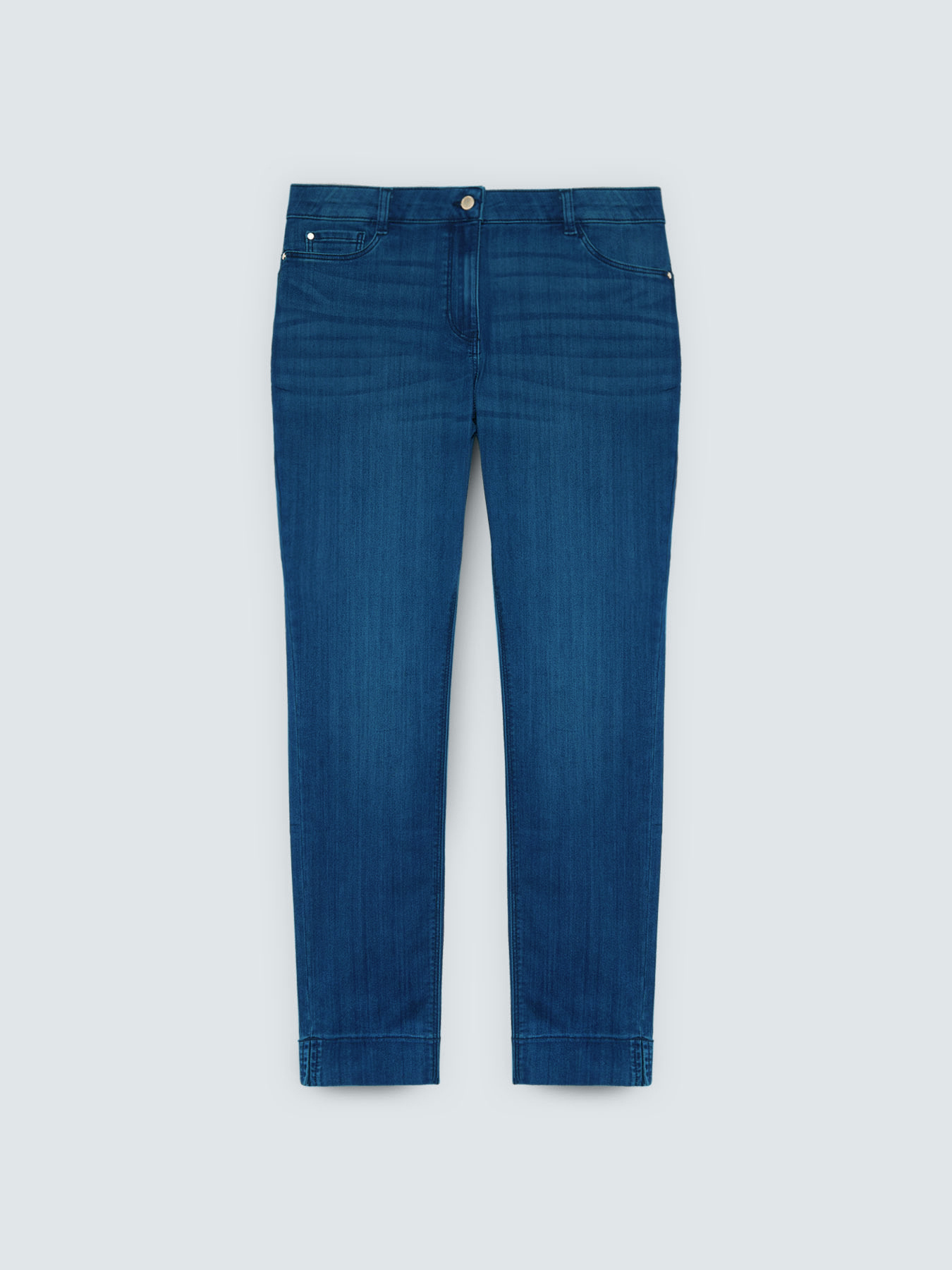 Jeans Skinny lavaggio blu effetto washed image number 5