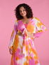 Tie dye print blouse with knot image number 3