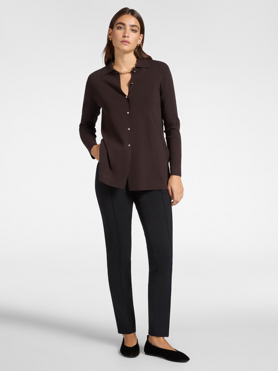 Slim-Fit-Hose im Milanese-Stich