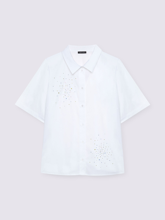 Shirt with luminous appliqués
