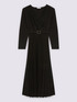 Dress with pleated skirt and belt image number 4